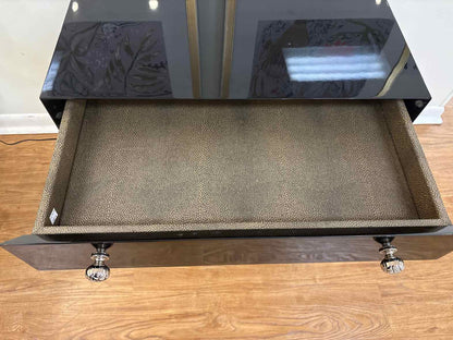 Caracole Black Lacquer Accent Table