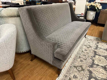 Highback Bench Seat Sofa in Grey