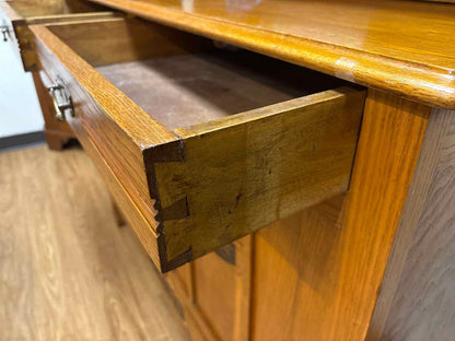Anqitue Biedermeier 2-Piece Inlaid Cabinet