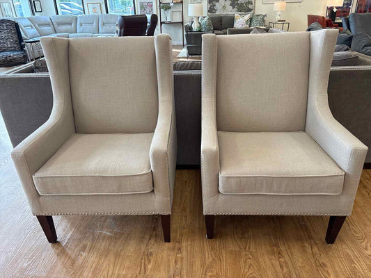 Madison Park Pair of 'Barton' Wing Chairs
