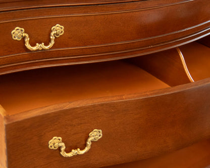 Mahogany 6 Drawer Chest with Carving & Ball& Claw Feet