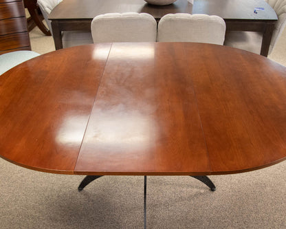 Ethan Allen French Country Cherry Dining Table W/ Iron Base Legs