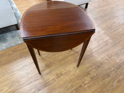 Mahogany Inlaid Drop Leaf Side Table