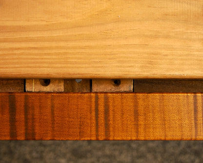 Four Poster King Platform Bed in Tiger Maple