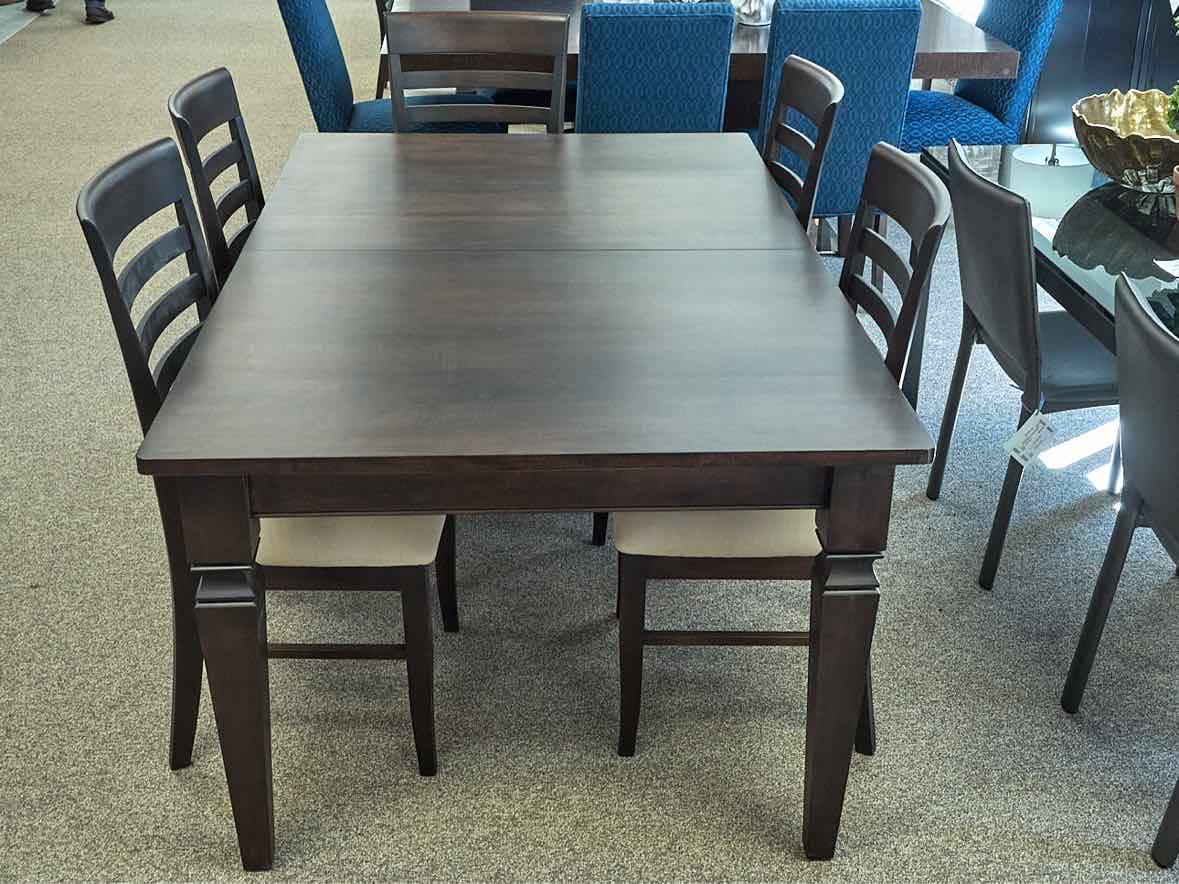 Gat Creek "French Regency" Maple Dining Table & Set of 6 'Burbank' Dining Chairs