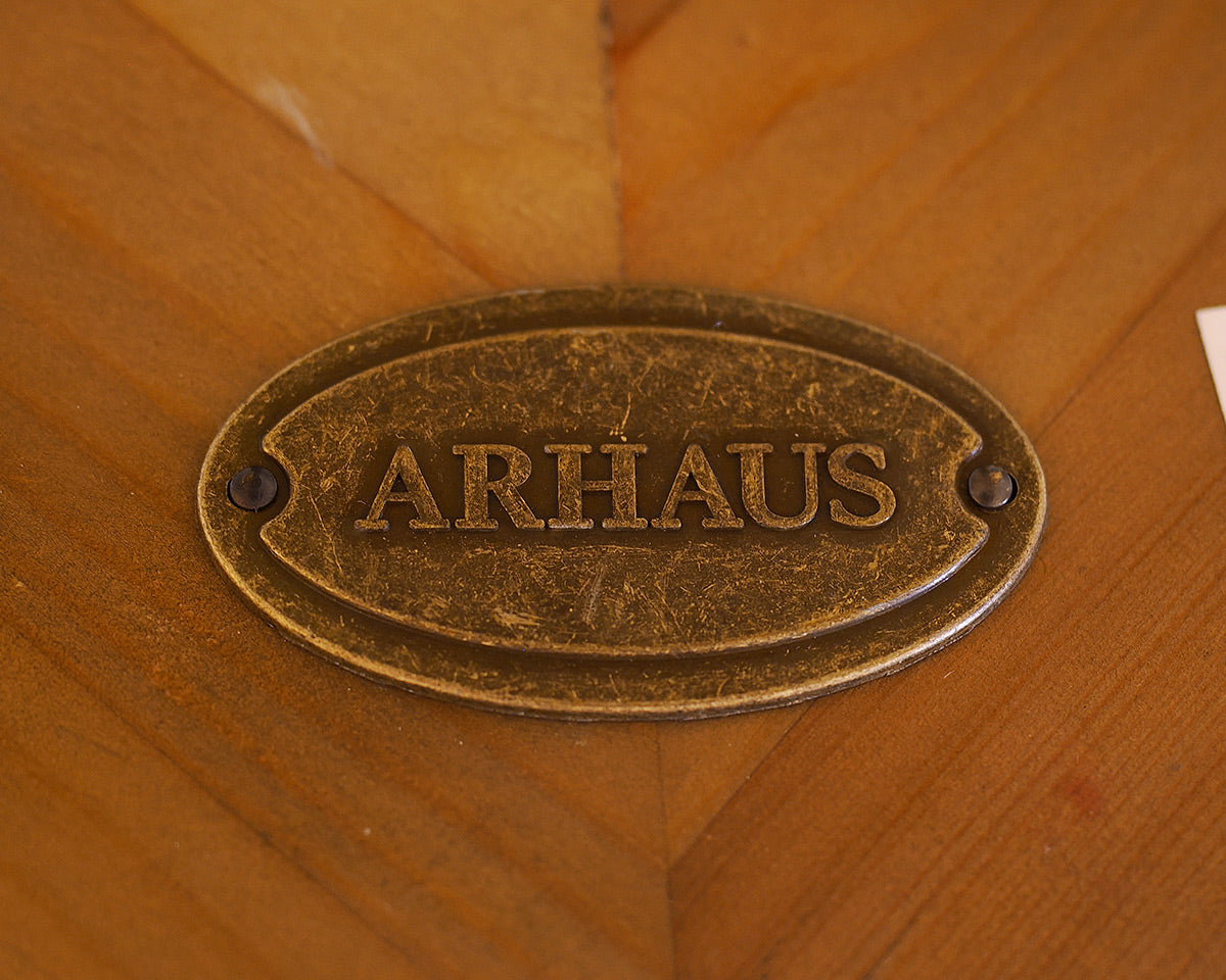 Arhaus Rustic Round Marble Top Side Table