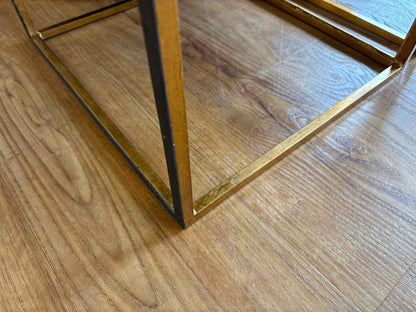 Pair of Antique Gold Frame Ottomans