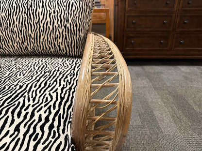Wicker and Bamboo Chaise
