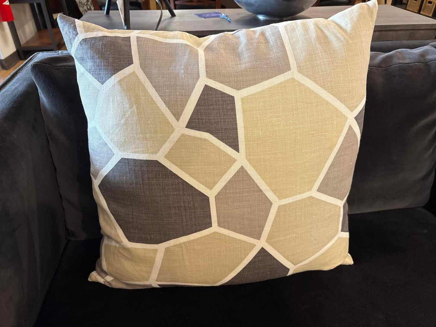 Abstract Geometric Block Accent Pillow