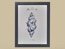 'Filles De La Mer III' Navy Finish Frame Print