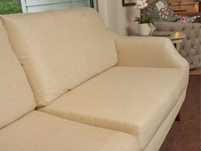 Best Chair Inc.Ivory & Grey Herringbone Pattern Upholstered Sofa