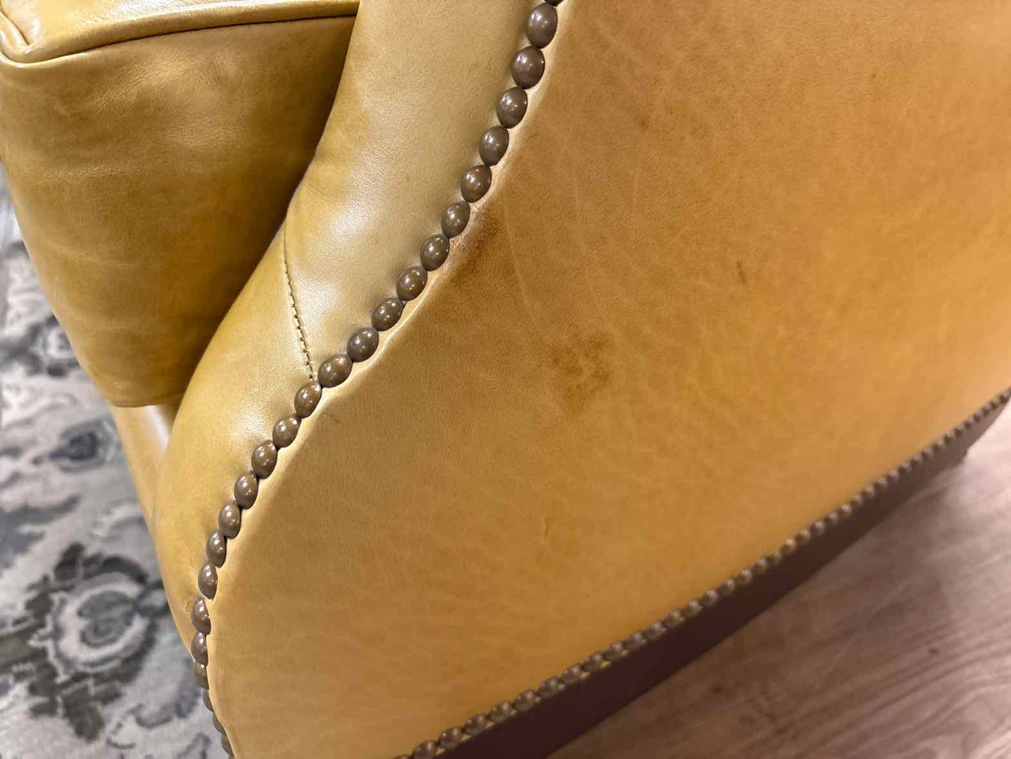 Pair of Leathercraft Mustard Leather Barrel Chairs