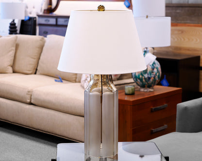 Smokey Amber Glass Table Lamp