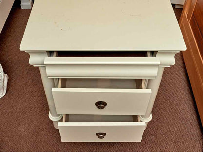 Cream  Finish 2 Drawer Nightstand