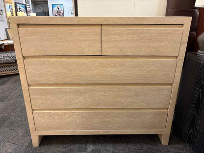 RH 'Wyeth' 5-Drawer Travertine Dresser