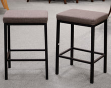 Pair of Amisco Upholstered Counter Stools