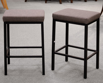 Pair of Amisco Upholstered Counter Stools