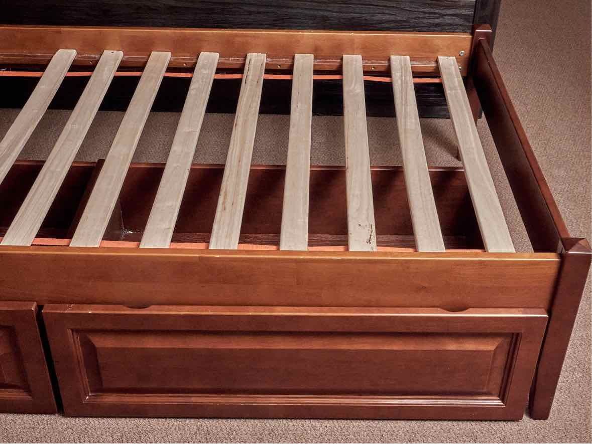 Pottery Barn Cherry Platform 2 Drawer Storage  Twin Bed