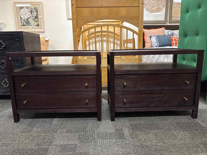 Pair of Crate & Barrel 'Keane' Nightstands