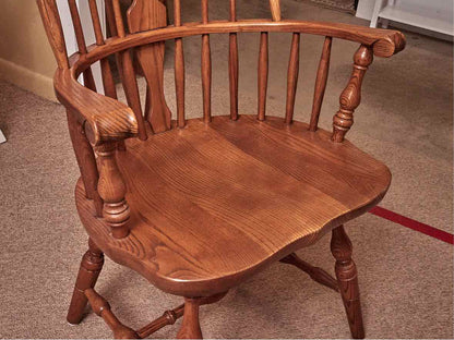 Bent Bros Colonial Oak Oval  Table & 6 Oak Windsor Chair Set