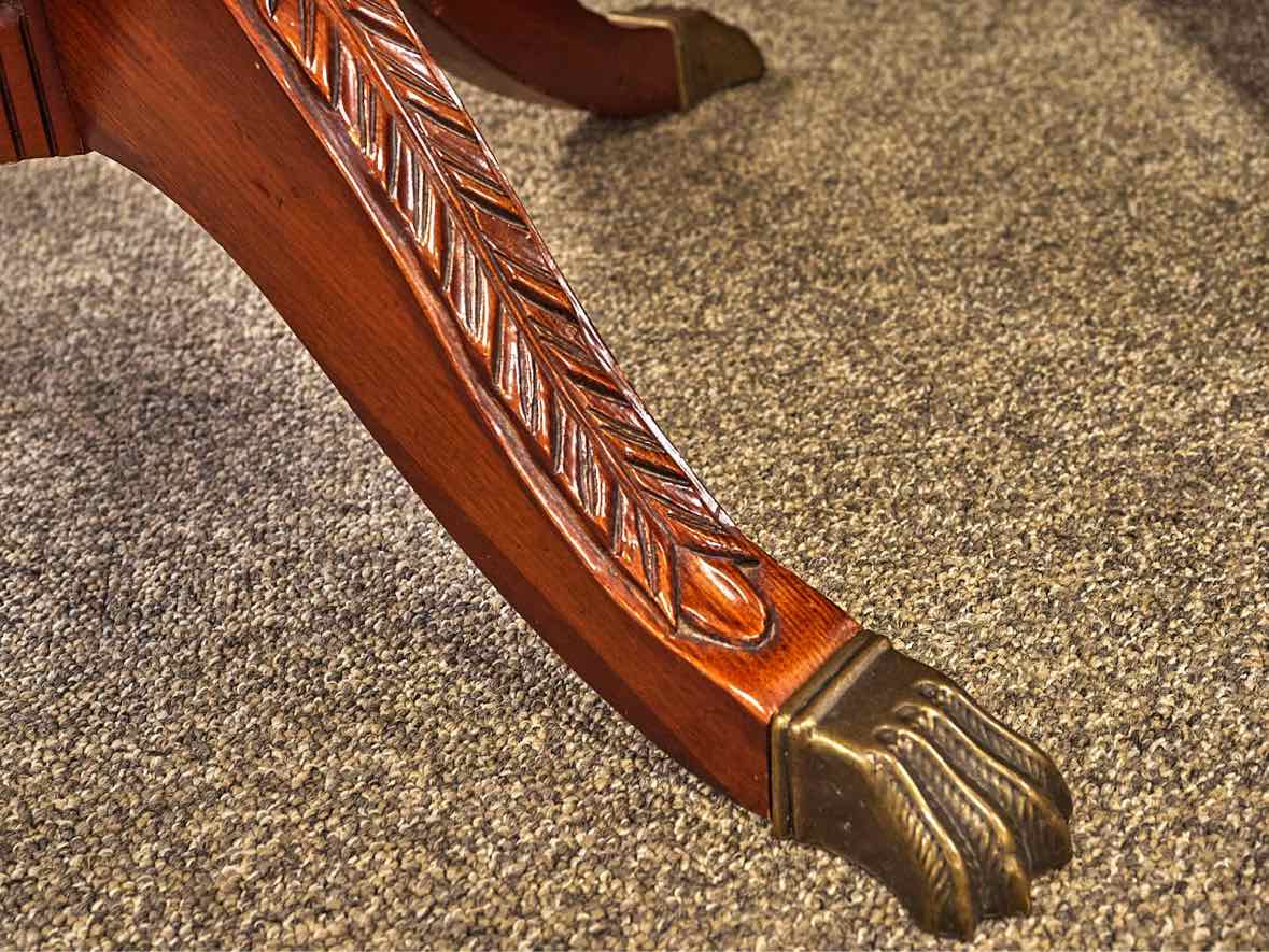 Inlaid Mahogany Drum Table W/ Drawer