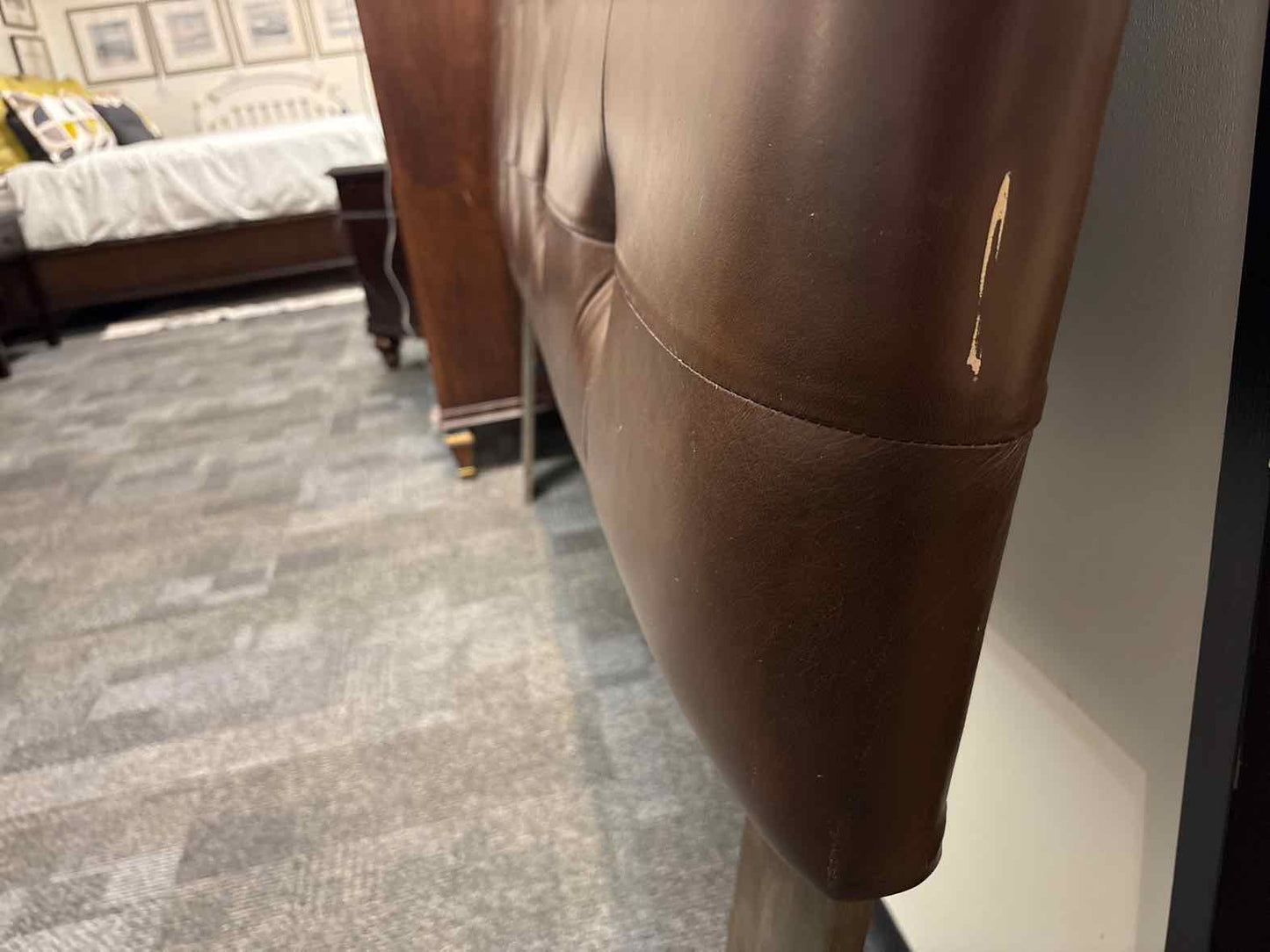 Skyline Furniture Tufted Leather King Bed