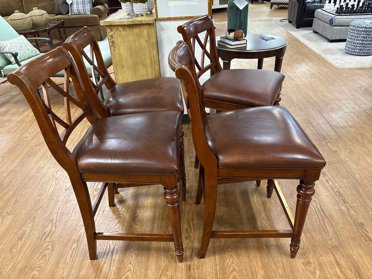 Set of 4 Ethan Allen 'British Classics' Barstools