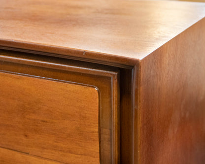 Pair of Solid Mahogany 2-Tone Nightstands