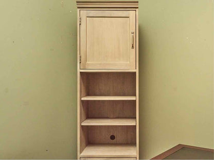Pottery Barn 'Hampton' Finish 'Brushed Fog' 8 Shelf 2 Door  Bookcase