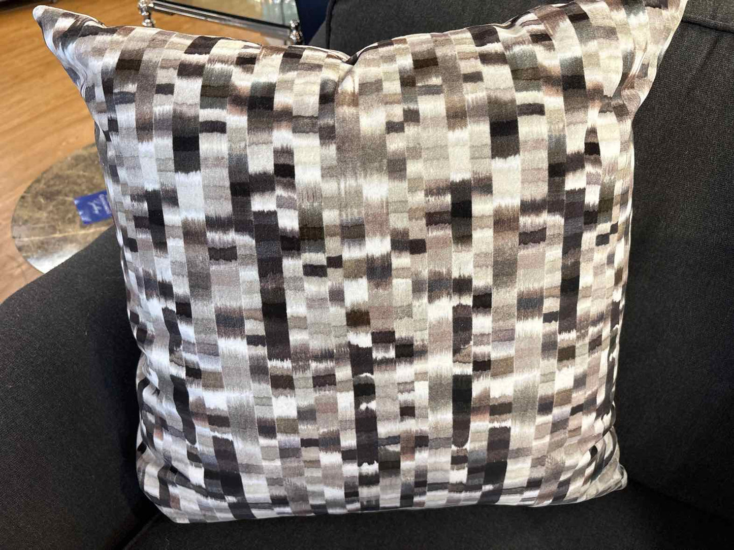 Geometric Pixel Accent Pillow