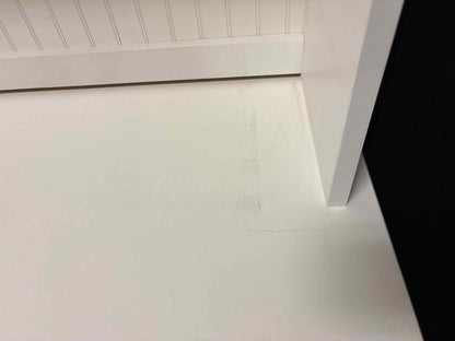 White Beadboard Desk with Hutch