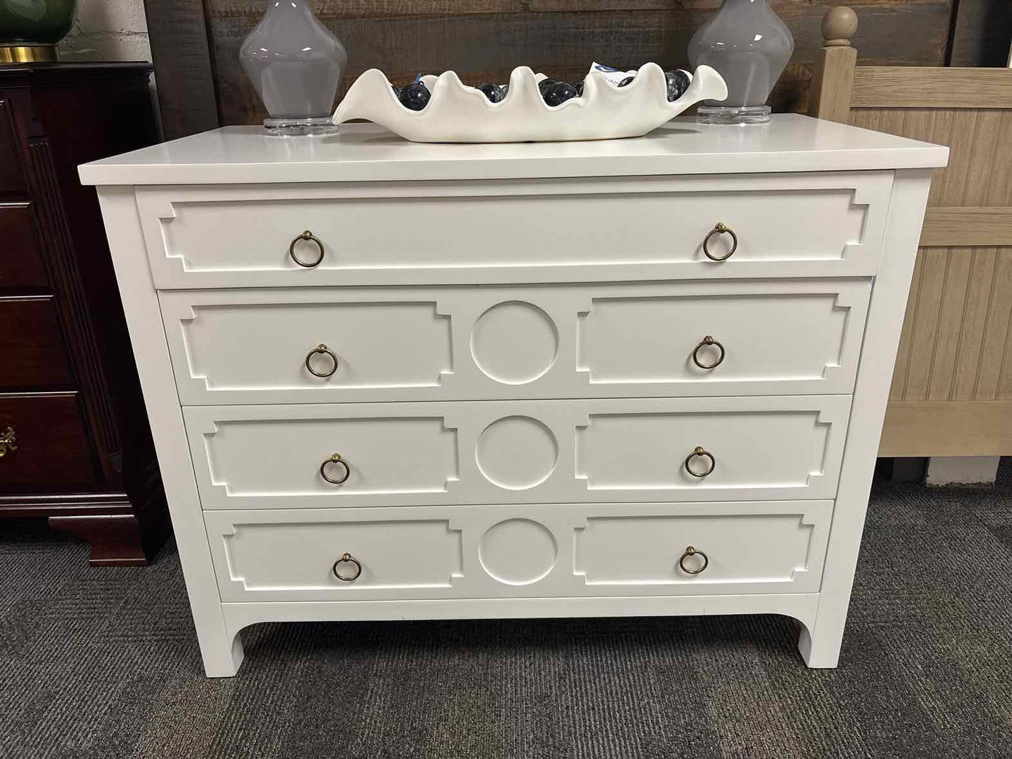 Decorative 4-Drawer White Chest