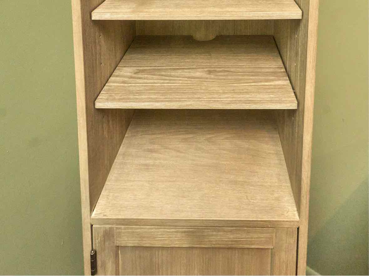Pottery Barn 'Hampton' Finish 'Brushed Fog' 8 Shelf 2 Door  Bookcase