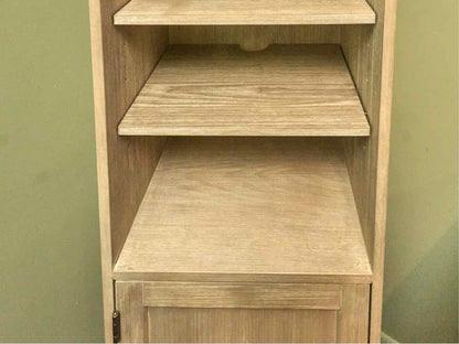 Pottery Barn 'Hampton' Finish 'Brushed Fog' 8 Shelf 2 Door  Bookcase