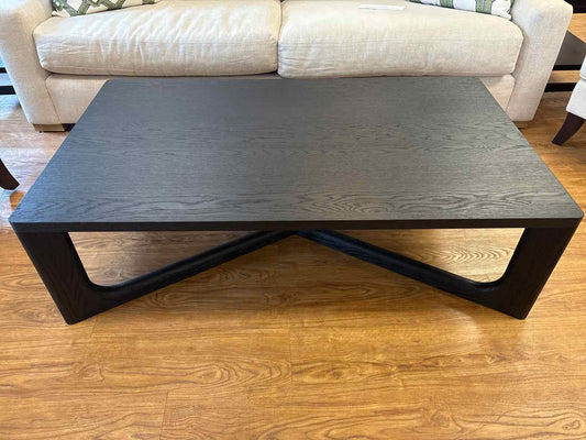 RH 'Breton' Cocktail Table in Black Oak