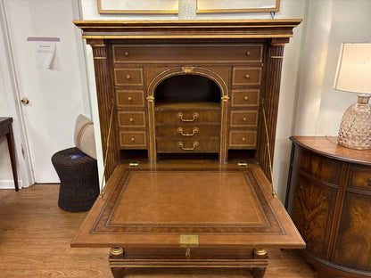 Maitland-Smith Biedermeier-Style Leather Secretary Desk