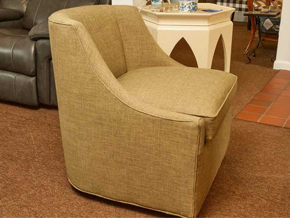 Bassett  Swivel Olive Green Upholstered Chair