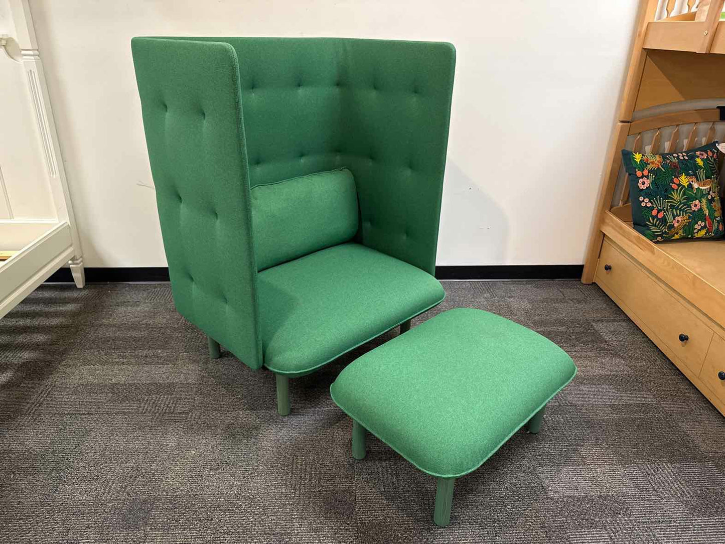 Poppin 'QT' Privacy Lounge Chair With Ottoman