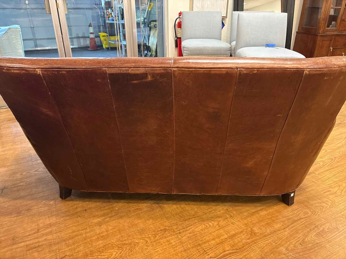 Crate & Barrel Leather Loveseat