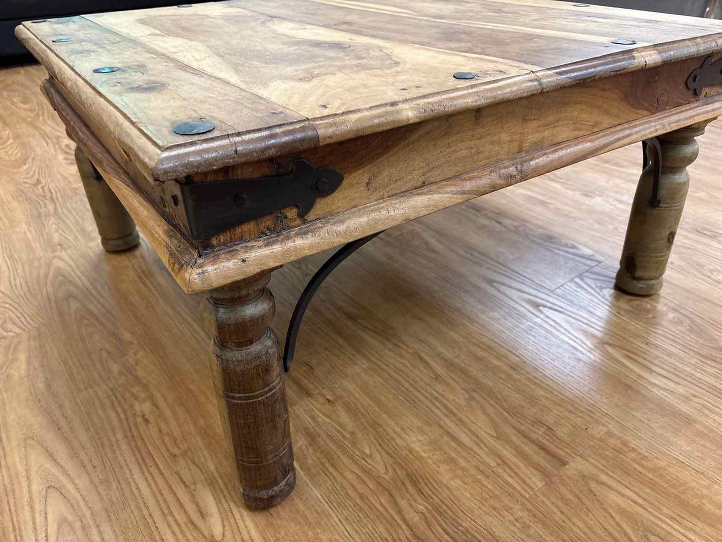 Rustic Square Wooden Cocktail Table
