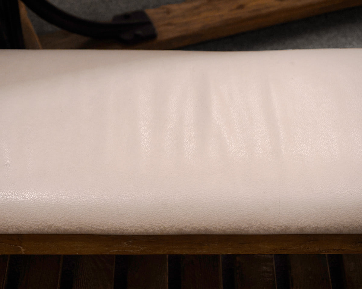Arhaus Leather Industrial Dining Bench