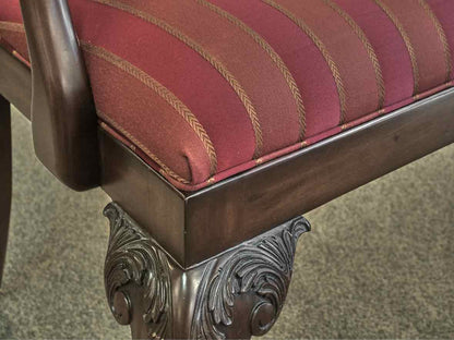 Ethan Allen Banded Mahogany Dining Table & Set of 8 Chairs