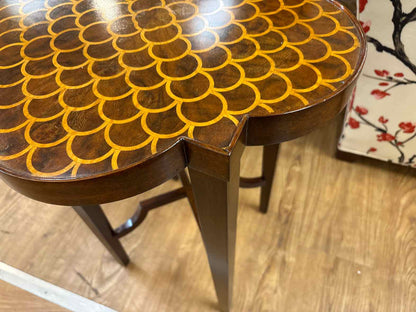 Wooden Quatrefoil Side Table