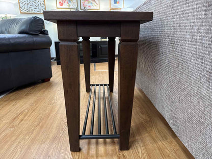 Klausner Espresso Console with Gallery Shelf