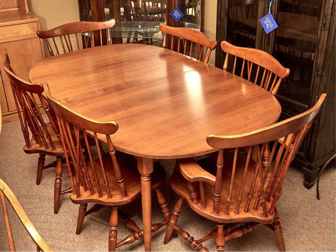 Sprague & Carleton Colonial Rock Maple Table & 6 Chair Set