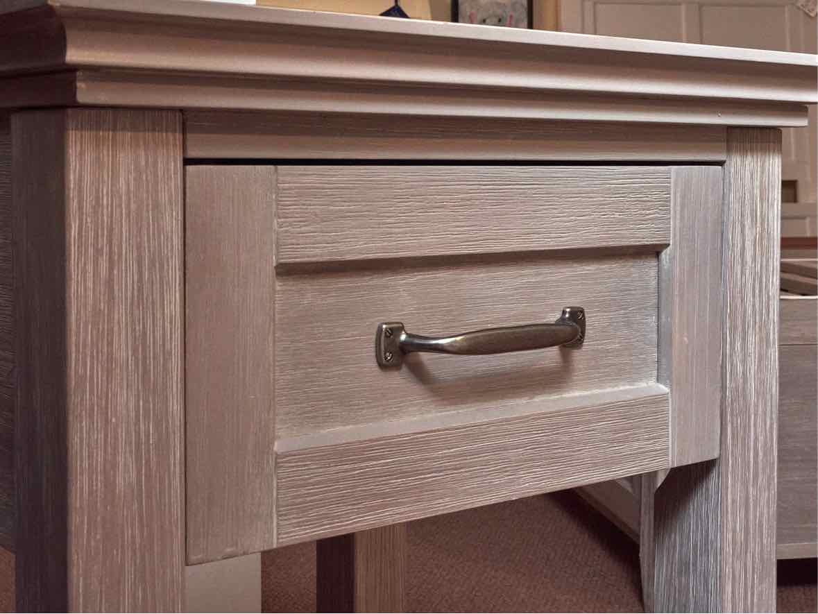 Pottery Barn ' Hampton' In 'Brushed Fog' Finish 1 Drawer/Shelf Nightstand
