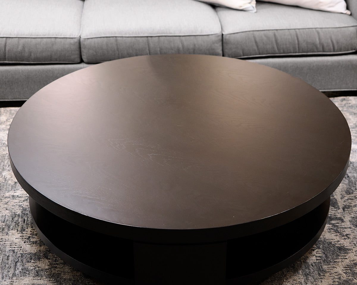 Mitchell Gold + Bob Williams Round Mahogany Cocktail Tables