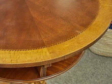 Inlaid Mahogany Revolving Accent Table