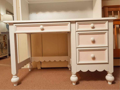 Bratt Decor 'Jane' 4 Drawer White & Pink  Finish Desk, Hutch & Chair