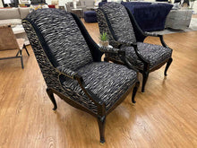 Caracole Pair of Zebra Wing Chairs